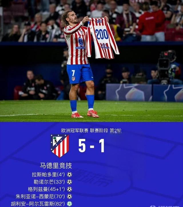 奥地利速胜马德里竞技，格列兹曼连续得分拉开差距